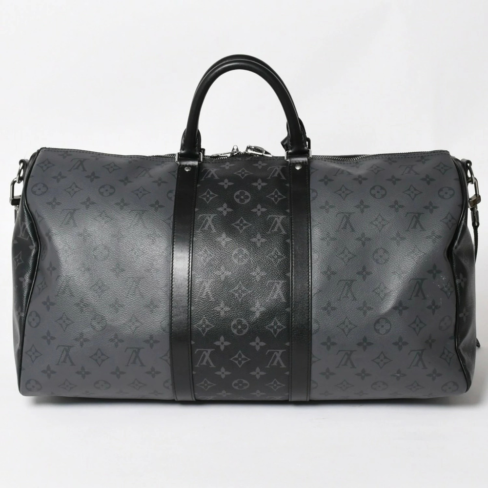 LOUIS VUITTON Keepall Bandouliere Black Gray